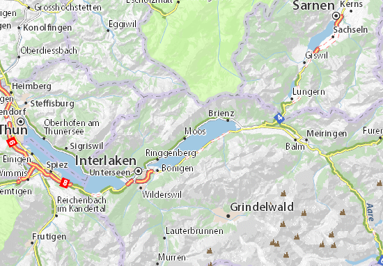 Mapa Oberried am Brienzersee