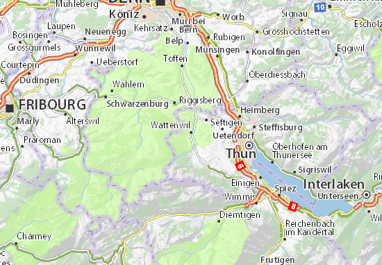 Karte Stadtplan Wattenwil