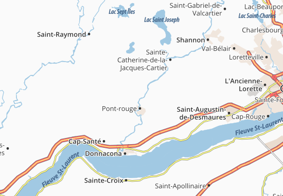 Kaart Plattegrond Sainte-Jeanne-de-pont-rouge