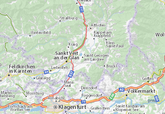 Sankt Georgen am Längsee Map