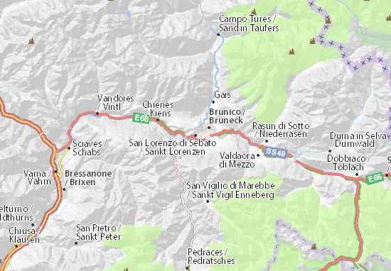 Mapa Sankt Lorenzen
