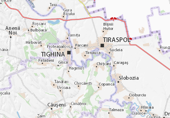 Karte Stadtplan Tîrnauca