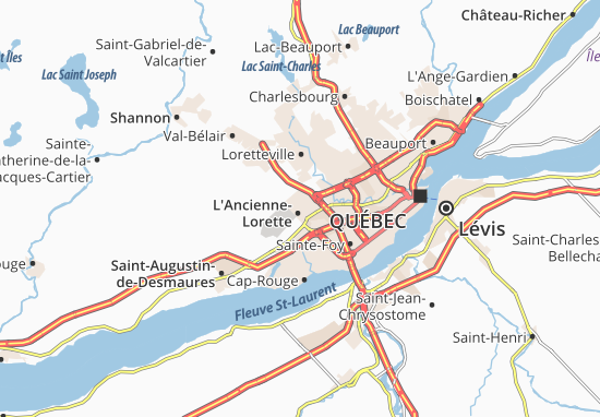 Karte Stadtplan L&#x27;Ancienne-Lorette