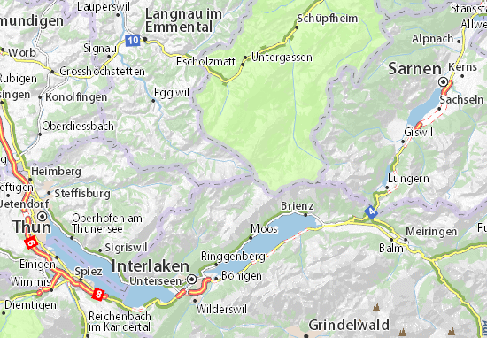Mapa Kemmeriboden-Bad