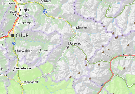 Mapa Davos
