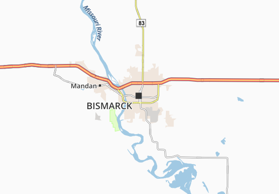 Kaart Plattegrond Bismarck