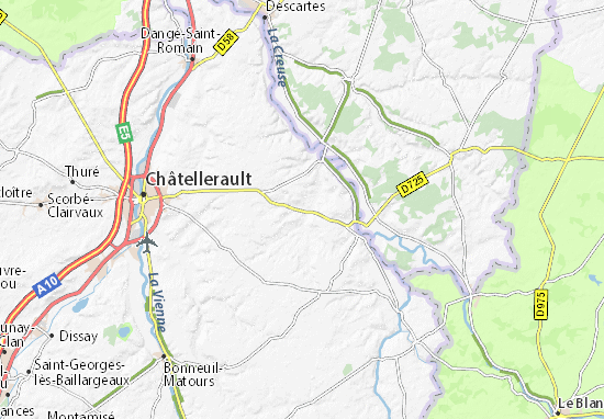 carte michelin coussay les bois plan coussay les bois viamichelin