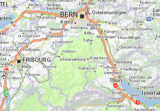 Karte Stadtplan Rüeggisberg