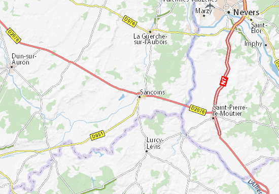 Kaart Plattegrond Sancoins