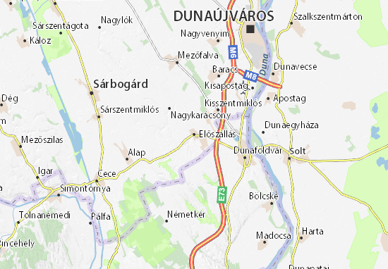 Karte Stadtplan Előszállás