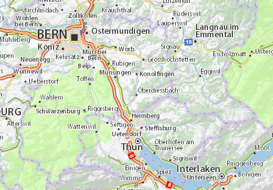 Oberdiessbach Map