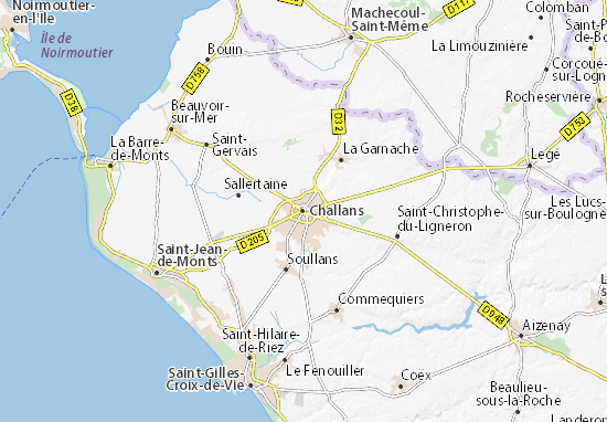 Challans Map