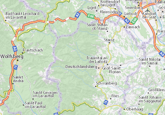 Freiland bei Deutschlandsberg Map
