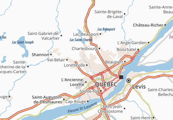 Karte Stadtplan Loretteville