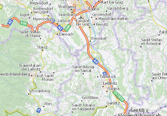 Karte Stadtplan Hengsberg