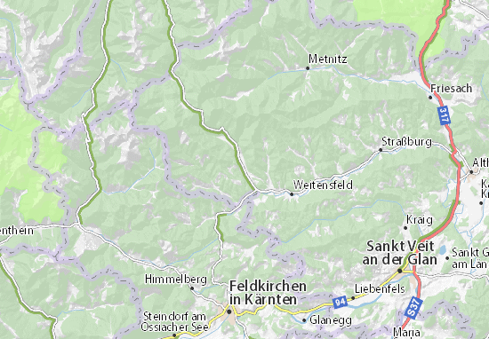 Mapa Glödnitz