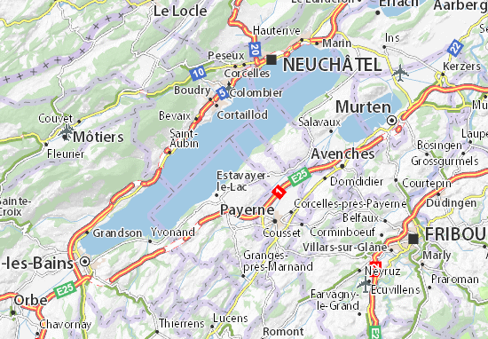 Karte Stadtplan Forel