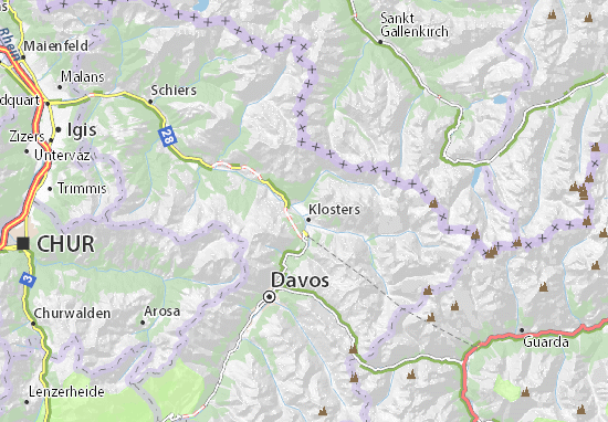 Kaart Plattegrond Klosters