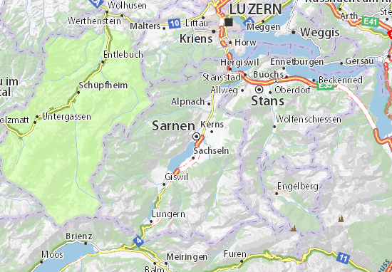 Karte Stadtplan Sarnen