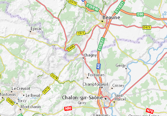 Carte-Plan Chagny