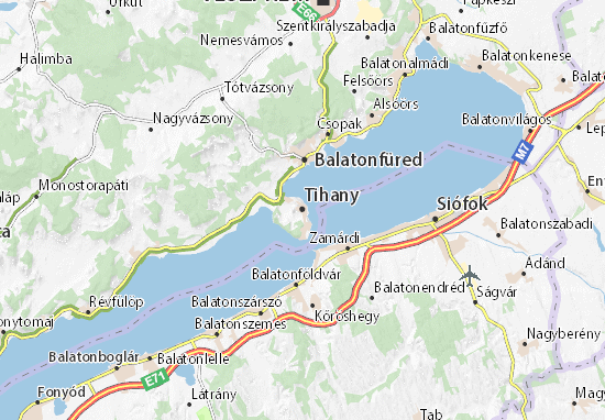 Tihany Map