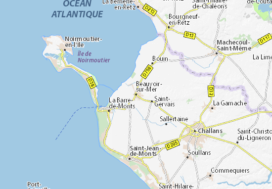 Mapa Plano Beauvoir-sur-Mer