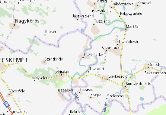 Tiszakécske Map