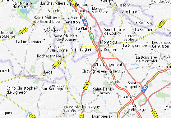 Kaart Plattegrond Saint-André-Treize-Voies