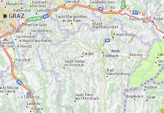 Karte Stadtplan Paldau