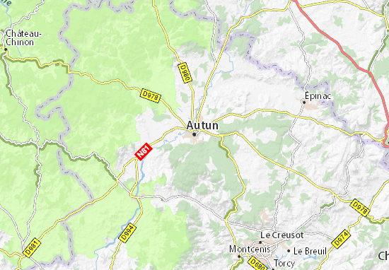 Kaart Plattegrond Autun