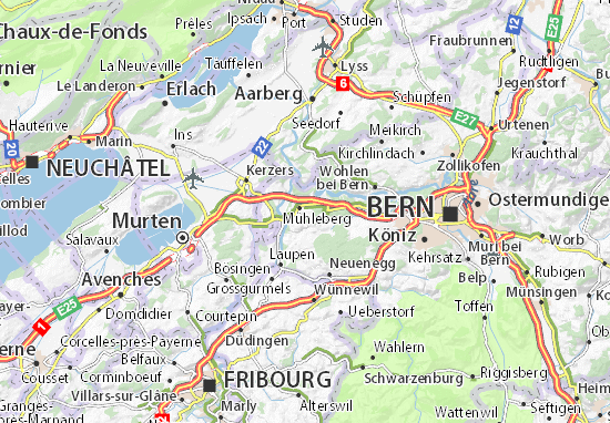 Karte Stadtplan Buch bei Mühleberg