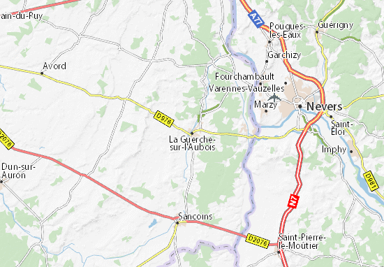 Karte Stadtplan La Guerche-sur-l&#x27;Aubois