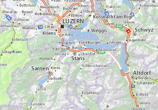 Karte Stadtplan Oberdorf