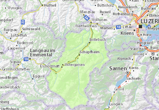 Mapa Plano Schüpfheim