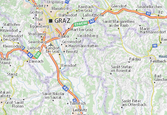 Karte Stadtplan Heiligenkreuz am Waasen