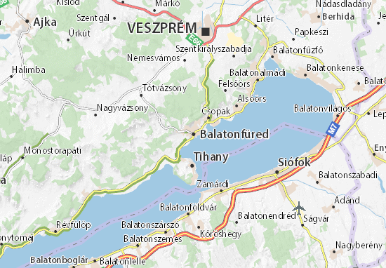 Karte Stadtplan Balatonfüred