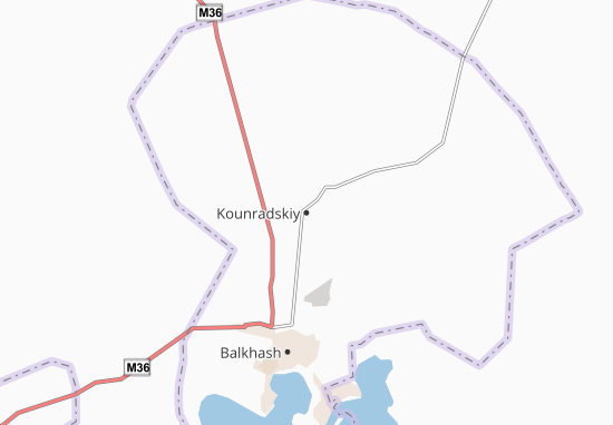 Karte Stadtplan Kounradskiy