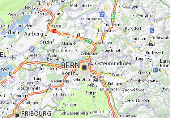 Karte Stadtplan Tiefenau