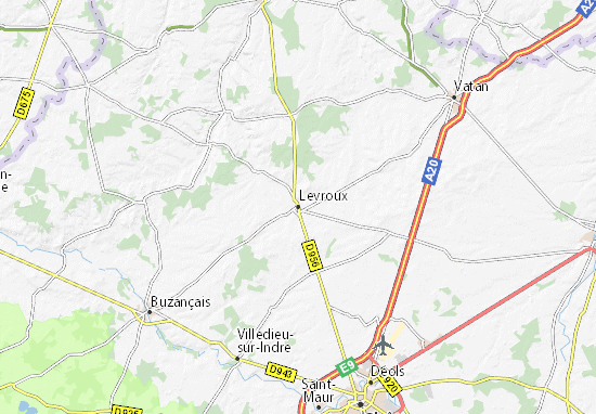 Mapa Levroux