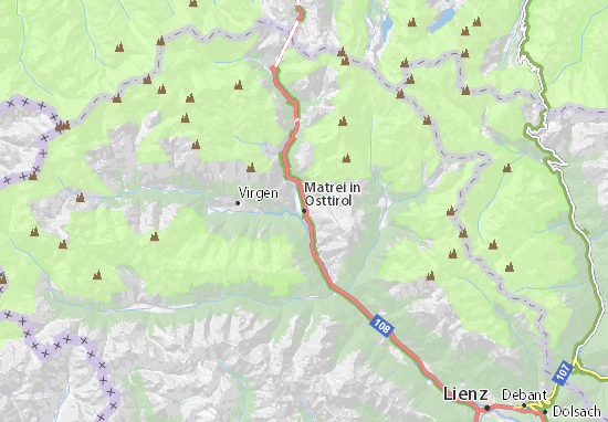 Kaart Plattegrond Matrei in Osttirol