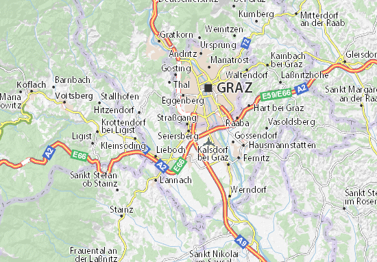 Karte Stadtplan Seiersberg