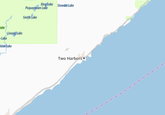 Karte Stadtplan Two Harbors