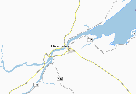 Karte Stadtplan Miramichi
