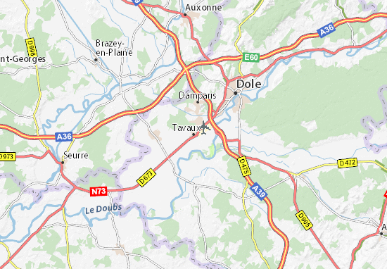Karte Stadtplan Tavaux