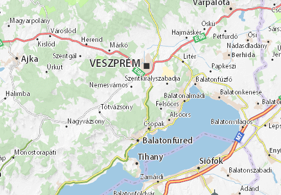 Karte Stadtplan Veszprémfajsz