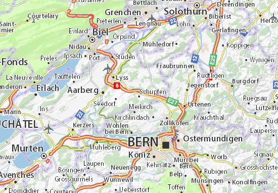 Schüpfen Map
