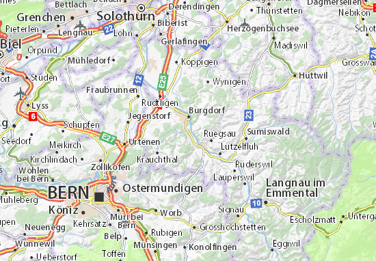 Kaart Plattegrond Oberburg