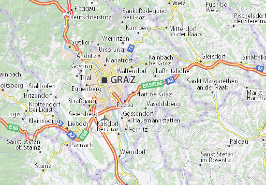 Carte-Plan Hart bei Graz