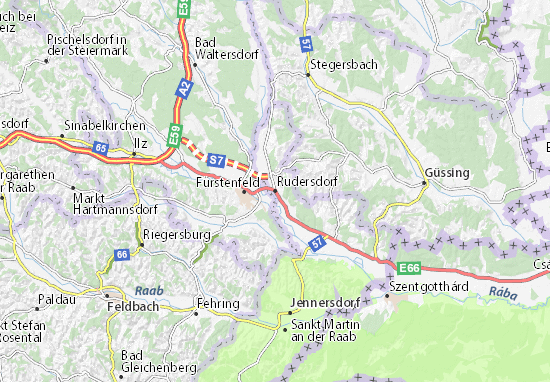 Karte Stadtplan Rudersdorf