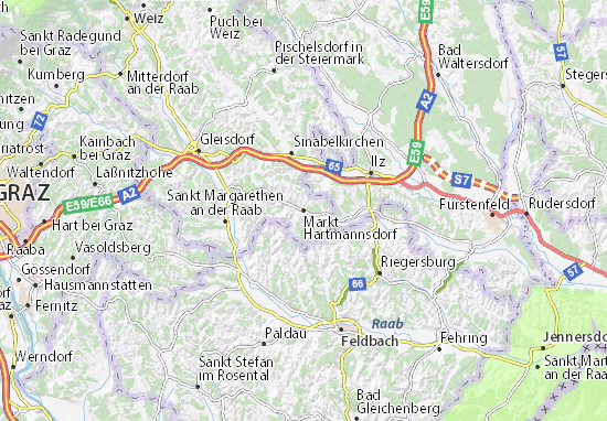 Markt Hartmannsdorf Map
